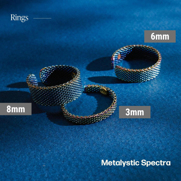 &Livy Metalysic Mesh 6mm Adjustable Ring - Spectra Online Hot Sale