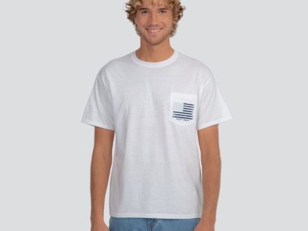 Vertical Flag Pocket Basic T-Shirt For Discount