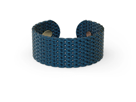 &Livy Metalysic Mesh 8mm Adjustable Ring - Sapphire Online