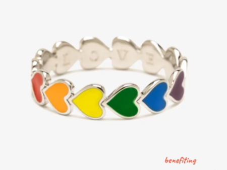 Pura Vida Pride Rainbow Heart Ring on Sale