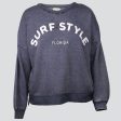 Burnout Crewneck Long Sleeve Fleece For Discount