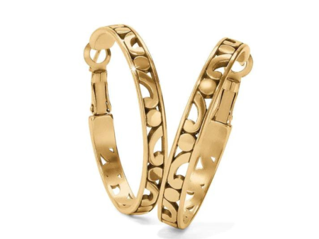 Brighton Contempo Medium Hoop Earrings - Gold Supply