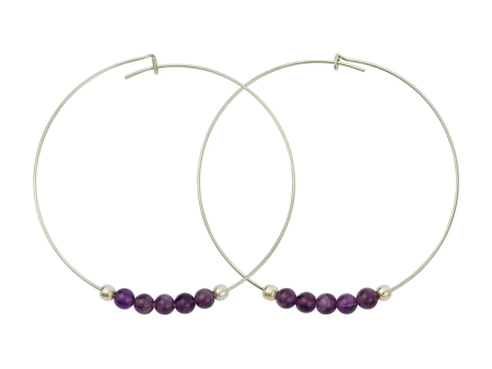 &Livy Amethyst Hyevibe Gemstone Hoop Earrings Cheap