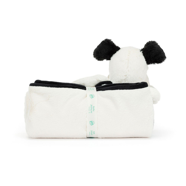 Jellycat Bashful Black & Cream Puppy Blankie Discount