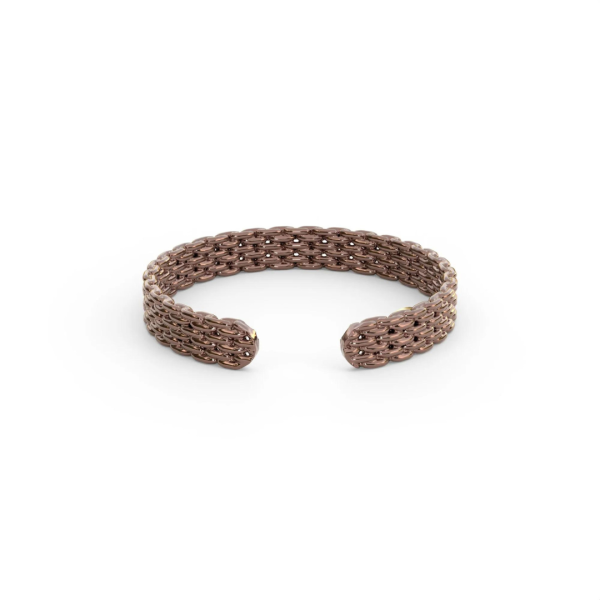 &Livy Metalysic Mesh 3mm Adjustable Ring - Rose Gold For Discount