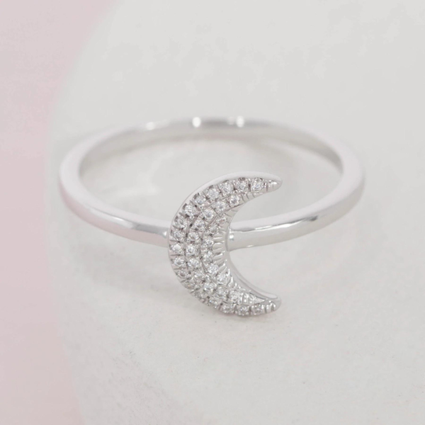 Ella Stein Silver Mooning Over You Ring - 8 Fashion