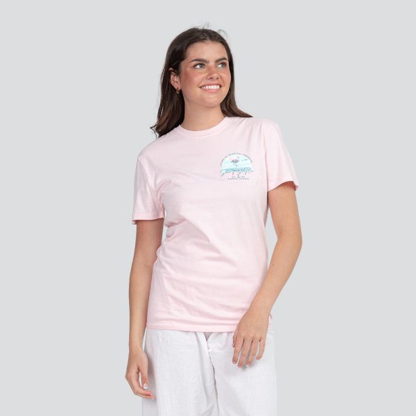 Pastel Flamingo Basic T-Shirt For Cheap