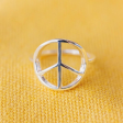 Pura Vida Peace Sign Ring - Silver Online