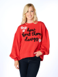 Stewart Simmons - The How Bout Them Dawgs Glitter Script Balloon Pullover Online Hot Sale