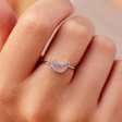 Pura Vida Moonstone Moon Ring - Silver For Sale