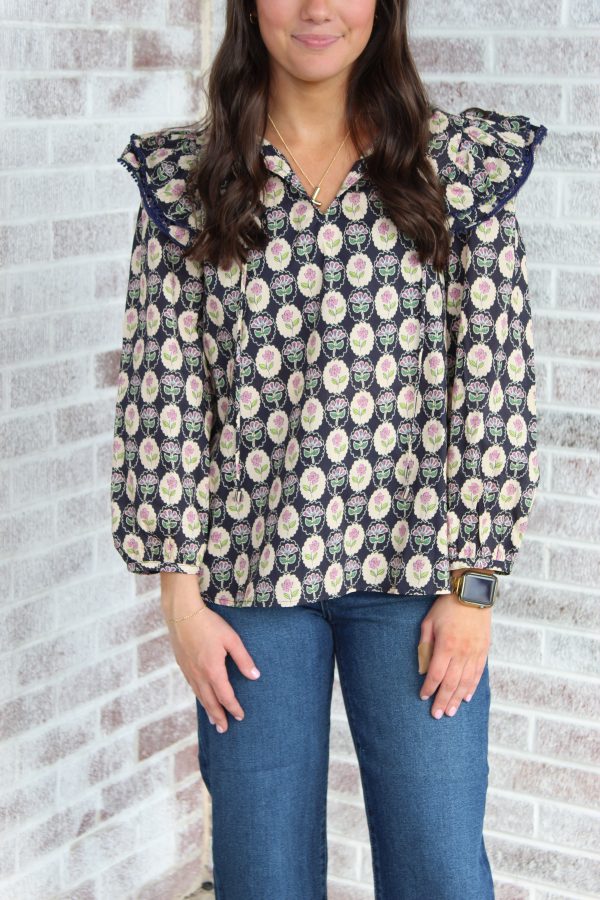 Inside Scoop Floral LS Blouse Fashion