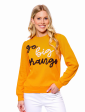 Stewart Simmons - The Go Big Orange Glitter Script Long Sleeve Online Sale