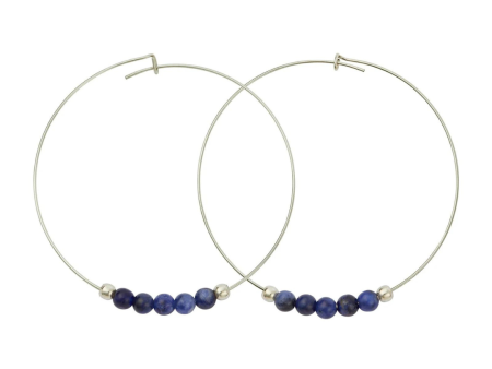 &Livy Blue Sodalite Hyevibe Gemstone Hoop Earrings Supply