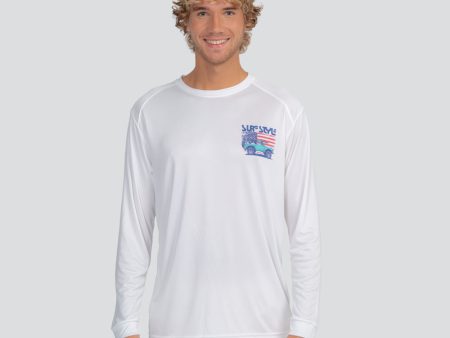 Americana Coastal Bronco PFG Long-Sleeved Tee Online Hot Sale