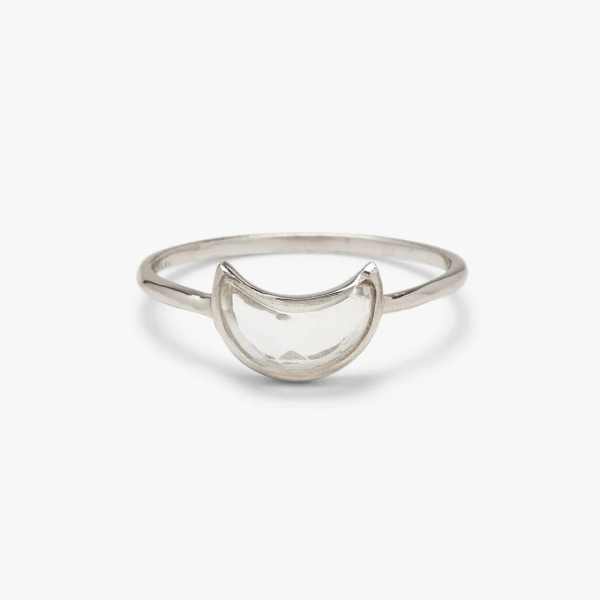 Pura Vida Moonstone Moon Ring - Silver For Sale