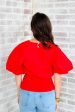 Game Day Girly Short Sleeve Woven Blouse Fashion