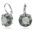 Swarovski Millenia Round Drop Earrings - Black Silver Online now