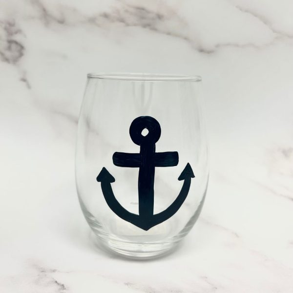 Wine by Design Hand-painted Stemless Glass For Discount