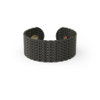 &Livy Metalysic Mesh 8mm Adjustable Ring - Platinum Black Online Sale