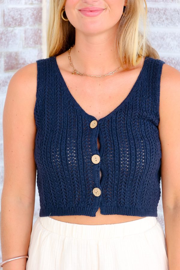 Fernanda Button Sweater Tank Online now