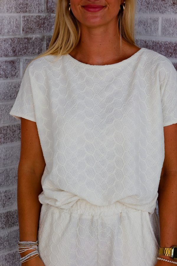 With Love Textured Lounge Top Online Hot Sale