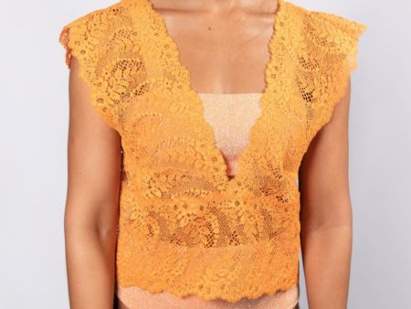 Primula Lace Top - Orange Online