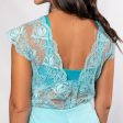 Primula Lace Top - Turquoise For Discount