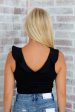 Halftime Happy Hour V-Neck Sleeveless Knit Crop Top For Discount